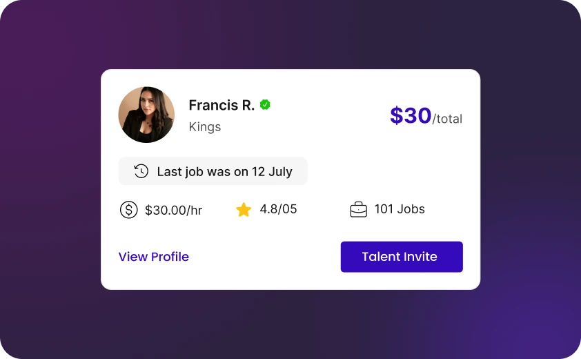 Get Offers from Talents